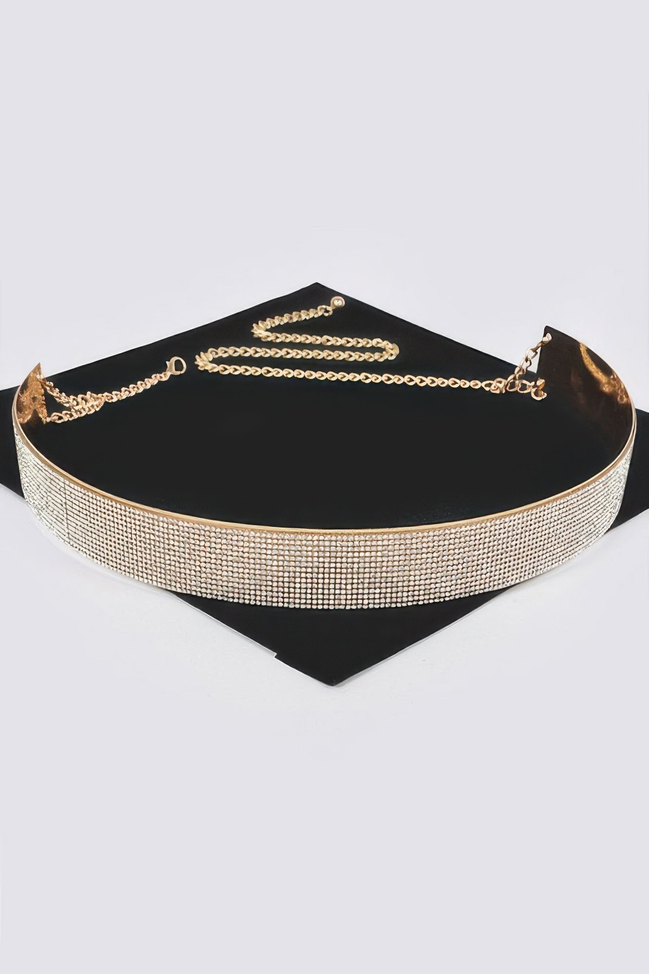 Rhinestone Metal Waist Belt
