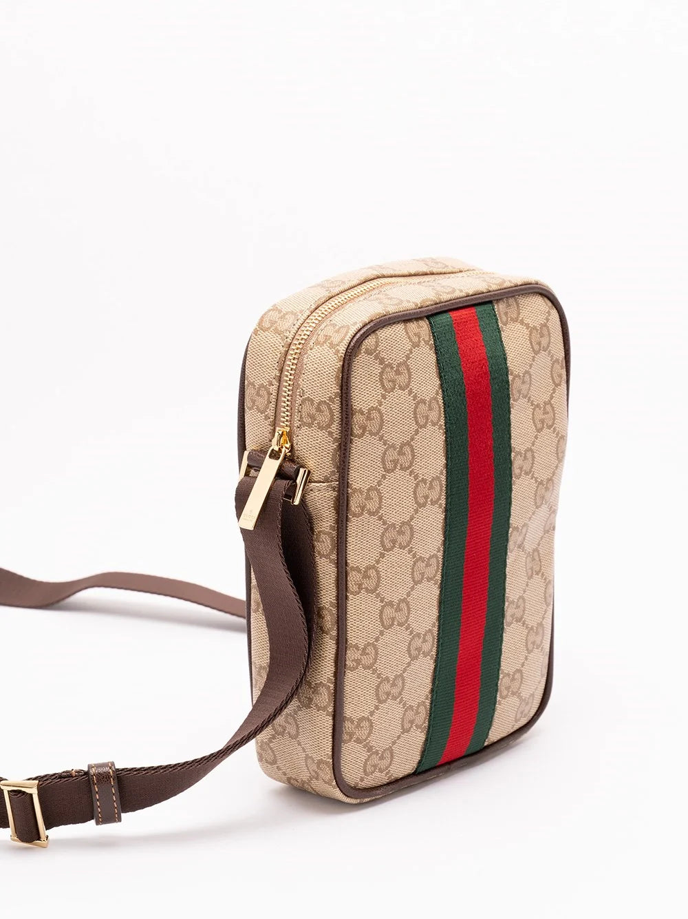 Gucci Men `Gg Coated Web` Crossbody Bag