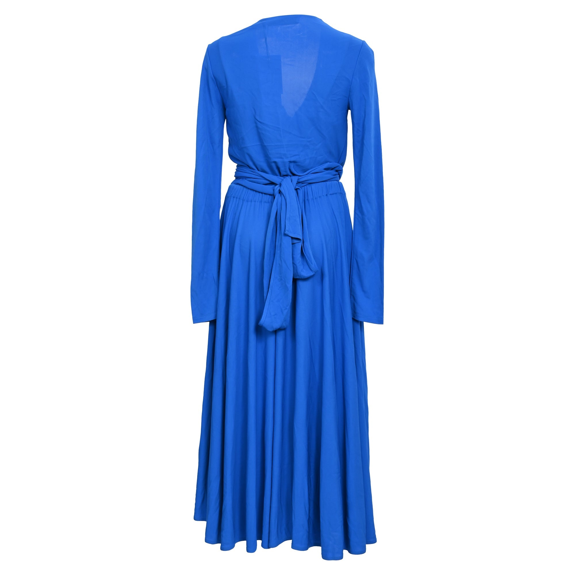Proenza Schouler White Label Crepe Wrap Dress in Blue Viscose