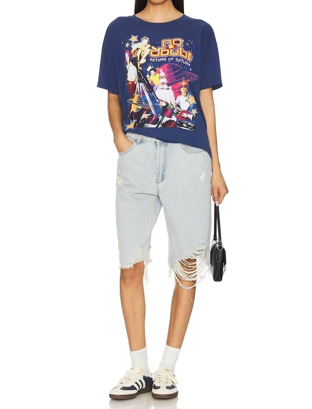No Doubt Return Of Saturn Collage Merch Tee In Washed Indigo