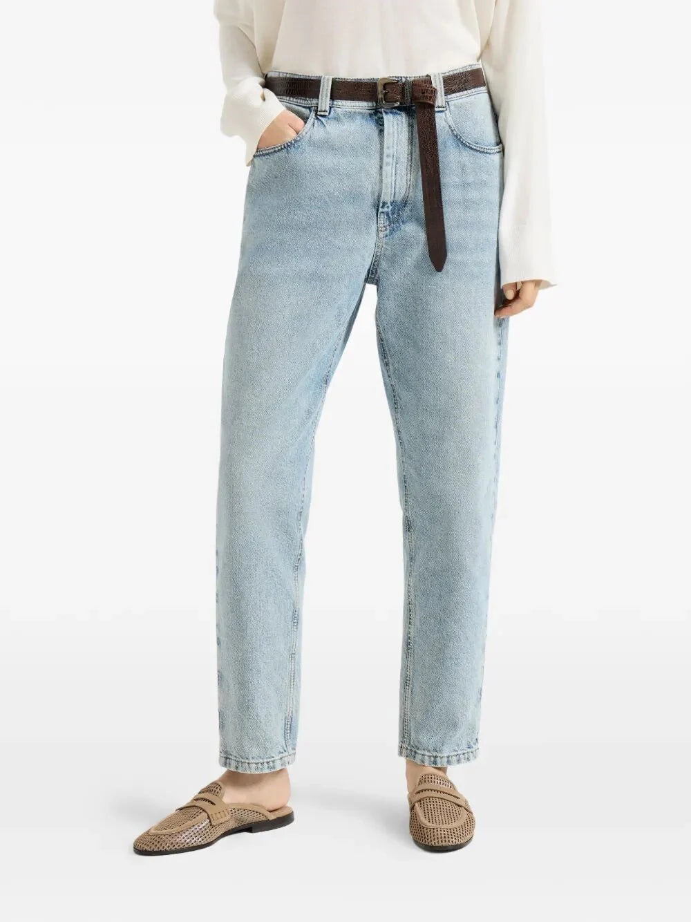 Brunello Cucinelli Women Baggy Tapered Jeans