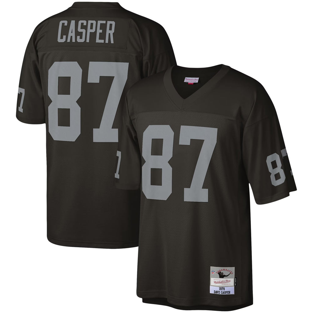 Las Vegas Raiders Dave Casper Mitchell & Ness Black Legacy Replica Jersey