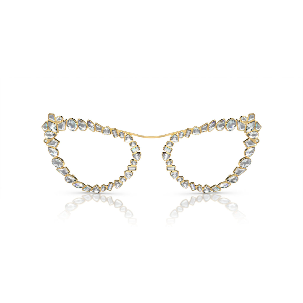 Cat-Eye Sunglasses With Crystal Embellishments
