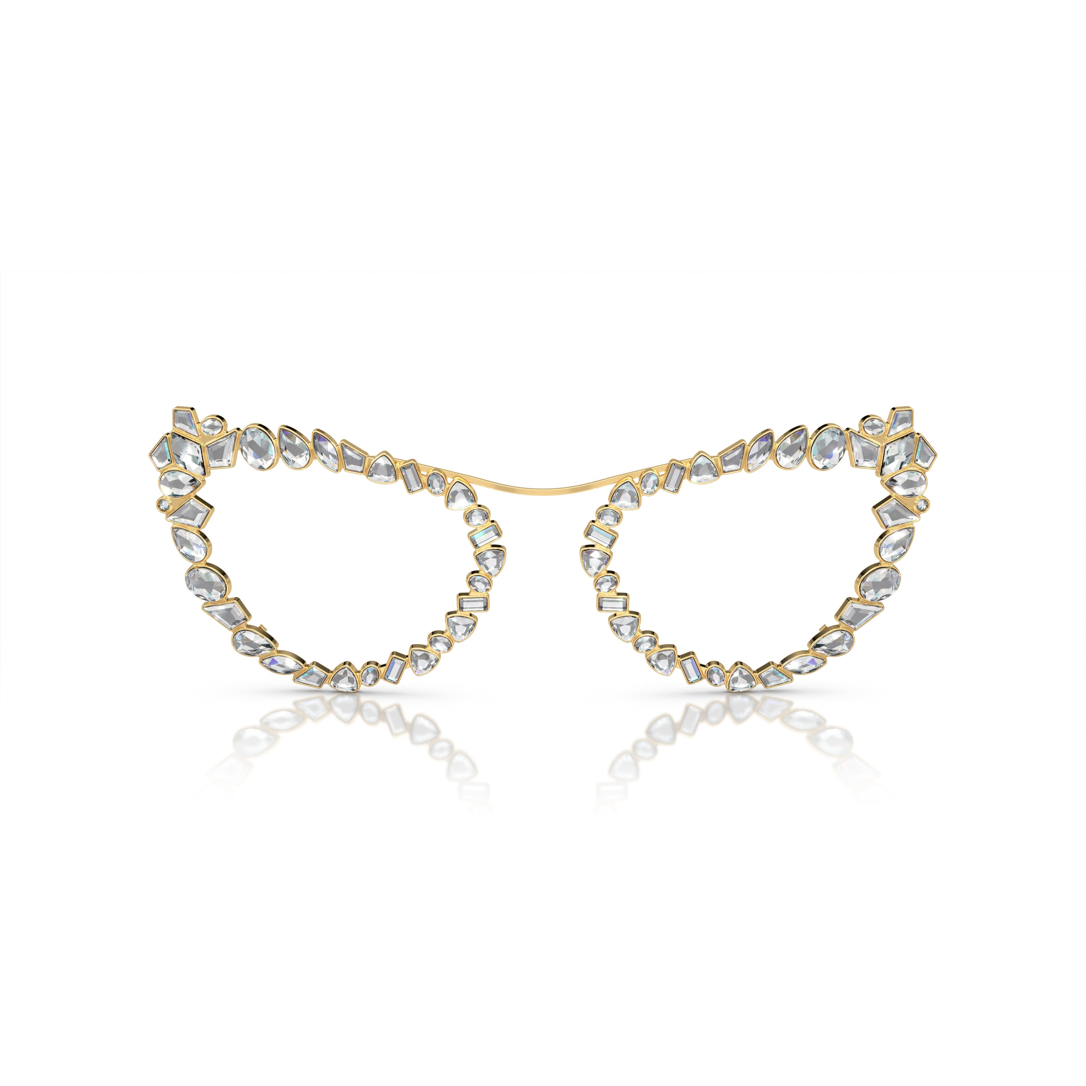 Cat-Eye Sunglasses With Crystal Embellishments