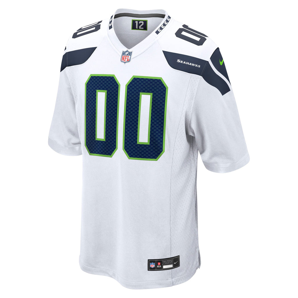 Seattle Seahawks White Custom Game Jersey