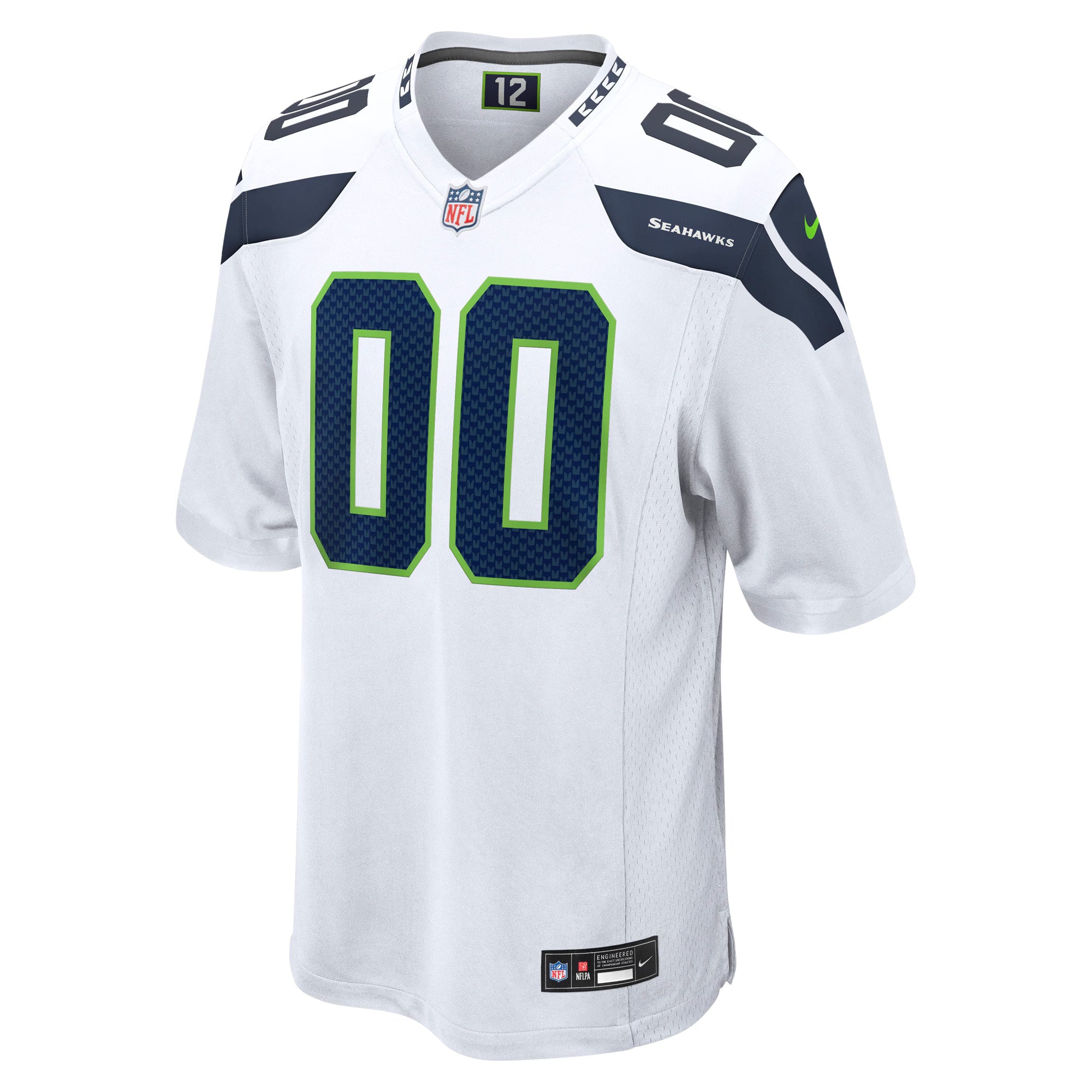 Seattle Seahawks White Custom Game Jersey