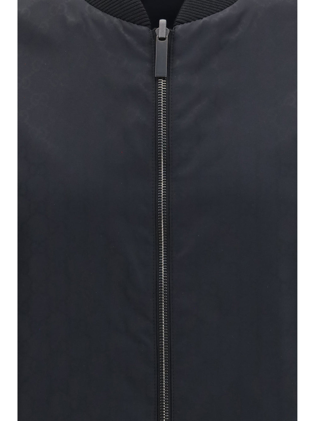 Gucci Men Reversible Zip Jacket In Lightweight Silk Faille