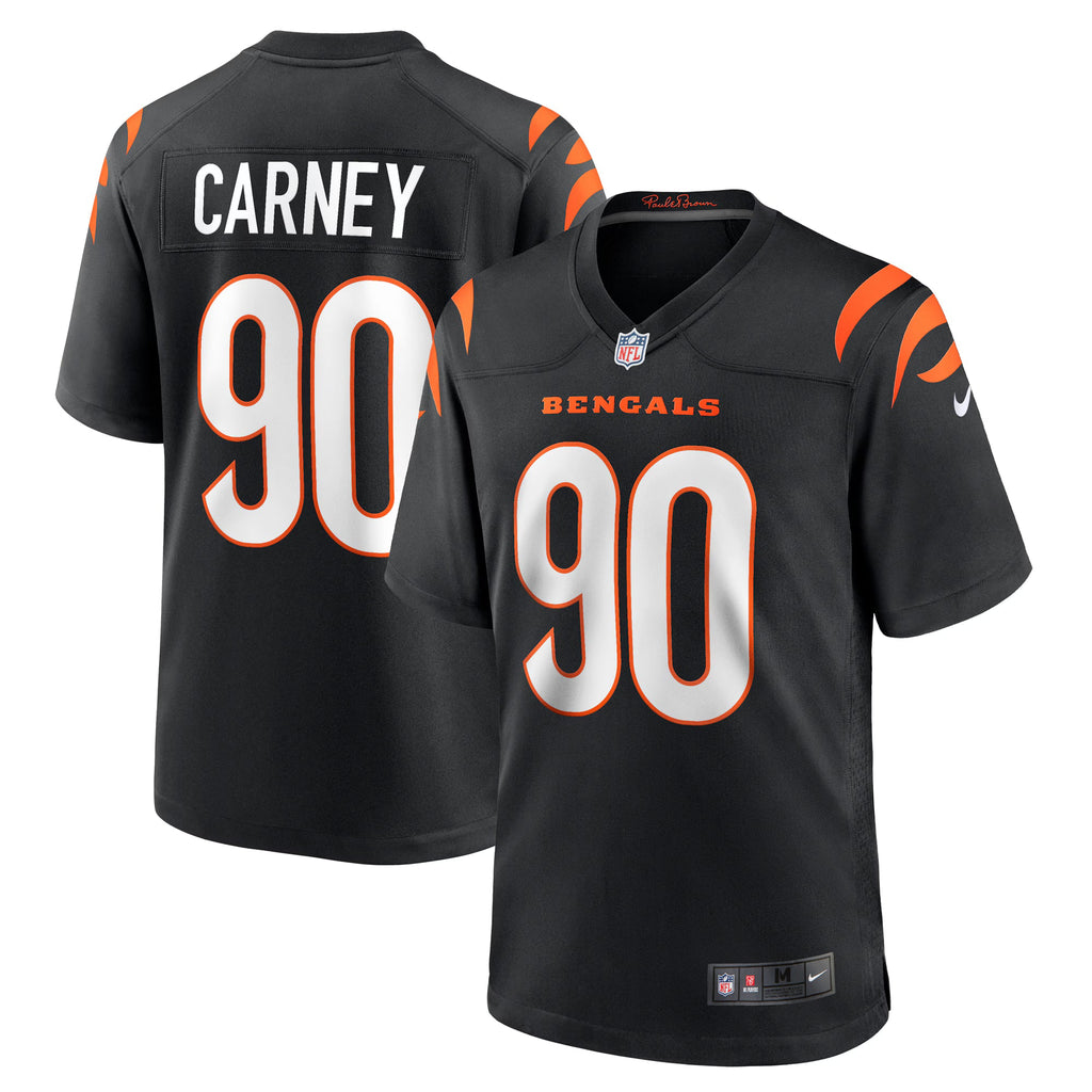 Cincinnati Bengals Owen Carney Black Home Game Player Jersey