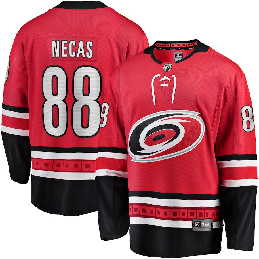 Men's Carolina Hurricanes Martin Necas #88 Red Home Breakaway Player jersey