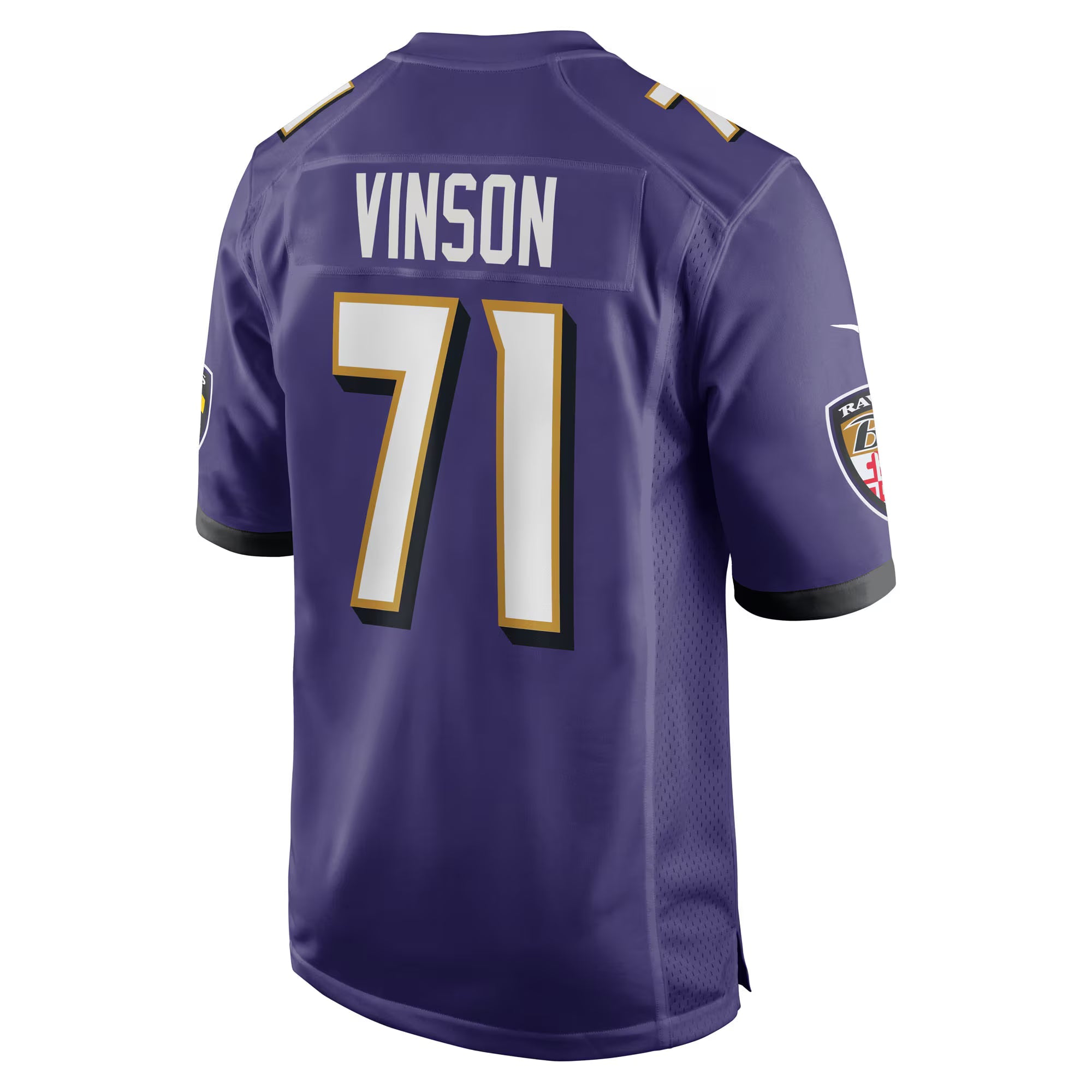 Baltimore Ravens Carson Vinson Purple Team Game Jersey