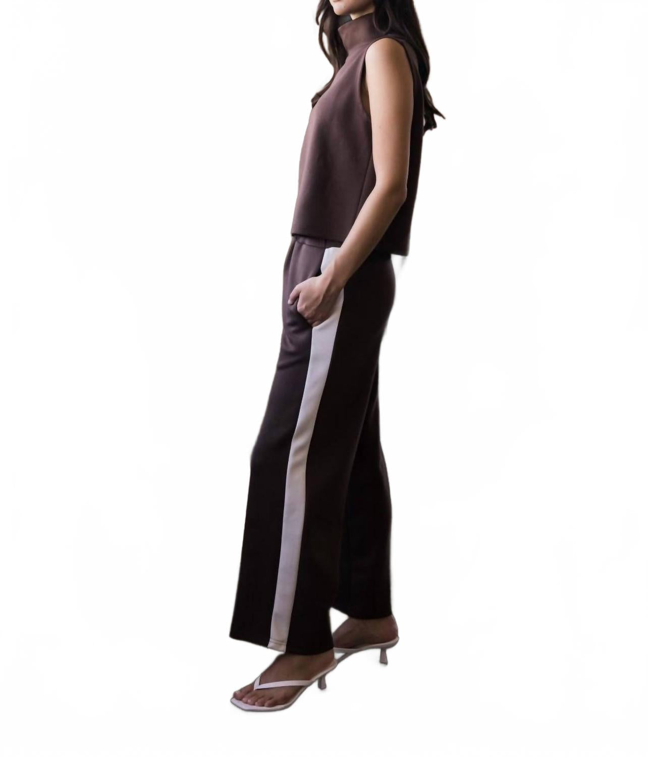 Butter Modal Sleeveless Pant Set In Port
