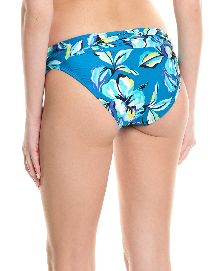 La Blanca Island Goddess White Shirred Band Hipster Bottom