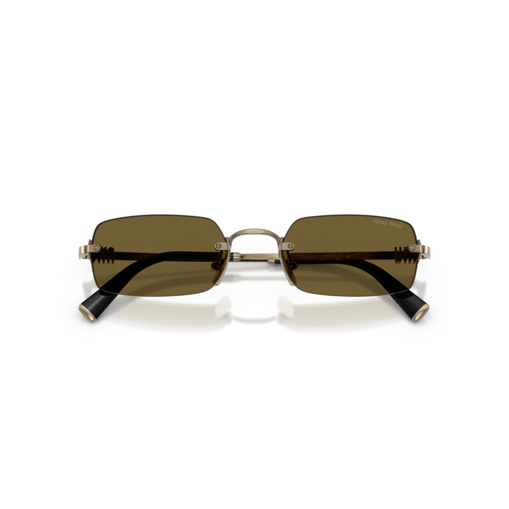 0Mu B50S Rectangular Metal Frame Sunglasses