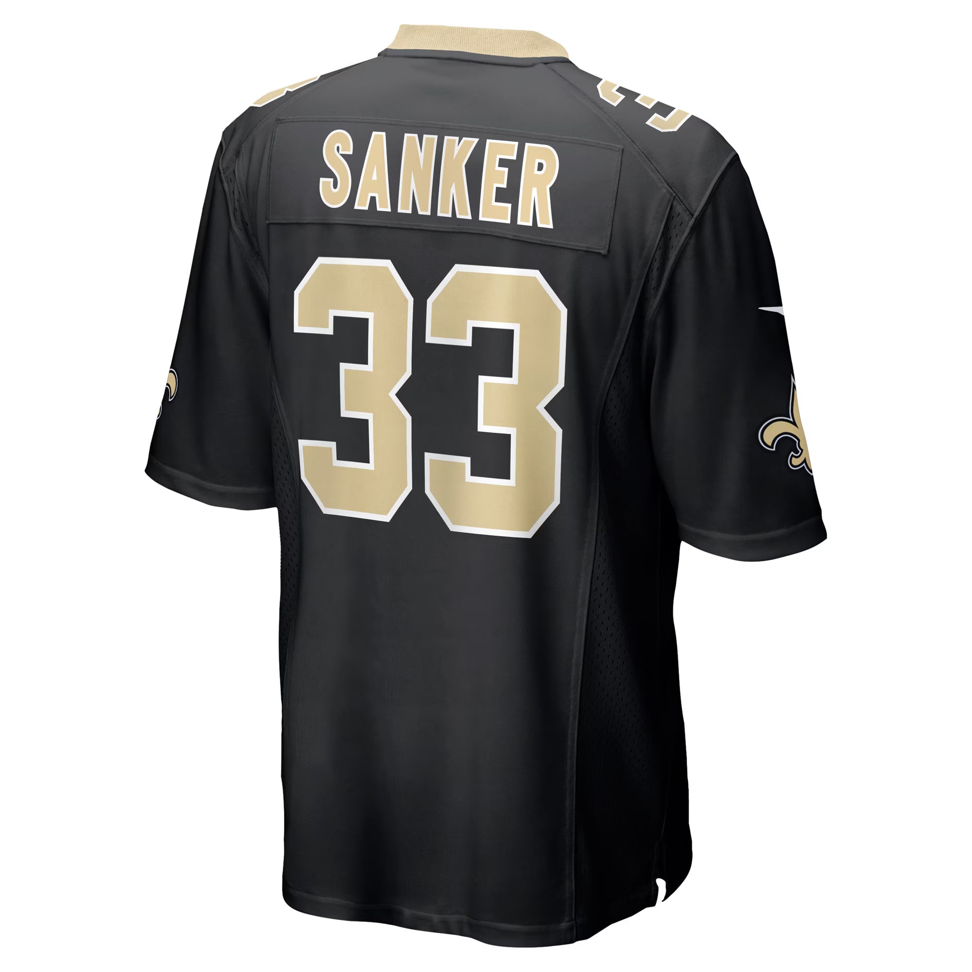 New Orleans Saints Jonas Sanker Black Team Game Jersey