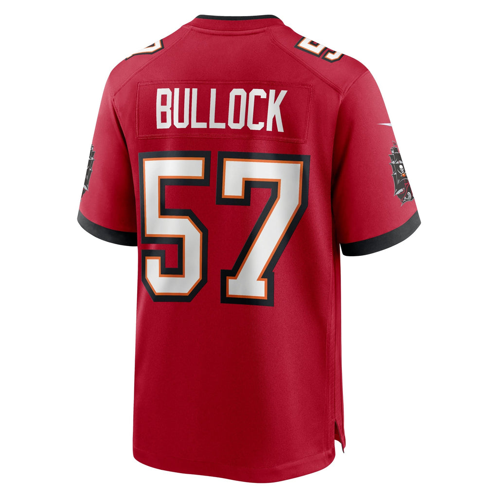 Tampa Bay Buccaneers John Bullock Red Team Game Jersey