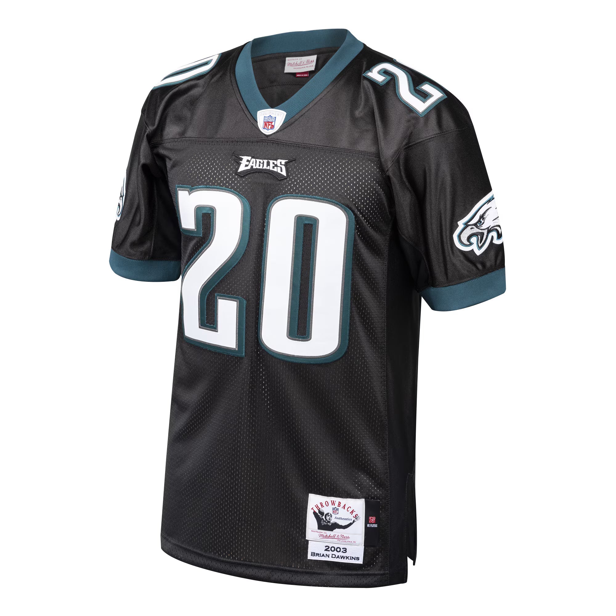 Philadelphia Eagles 2003 Brian Dawkins Mitchell & Ness Black Authentic Throwback Retired Player Jersey