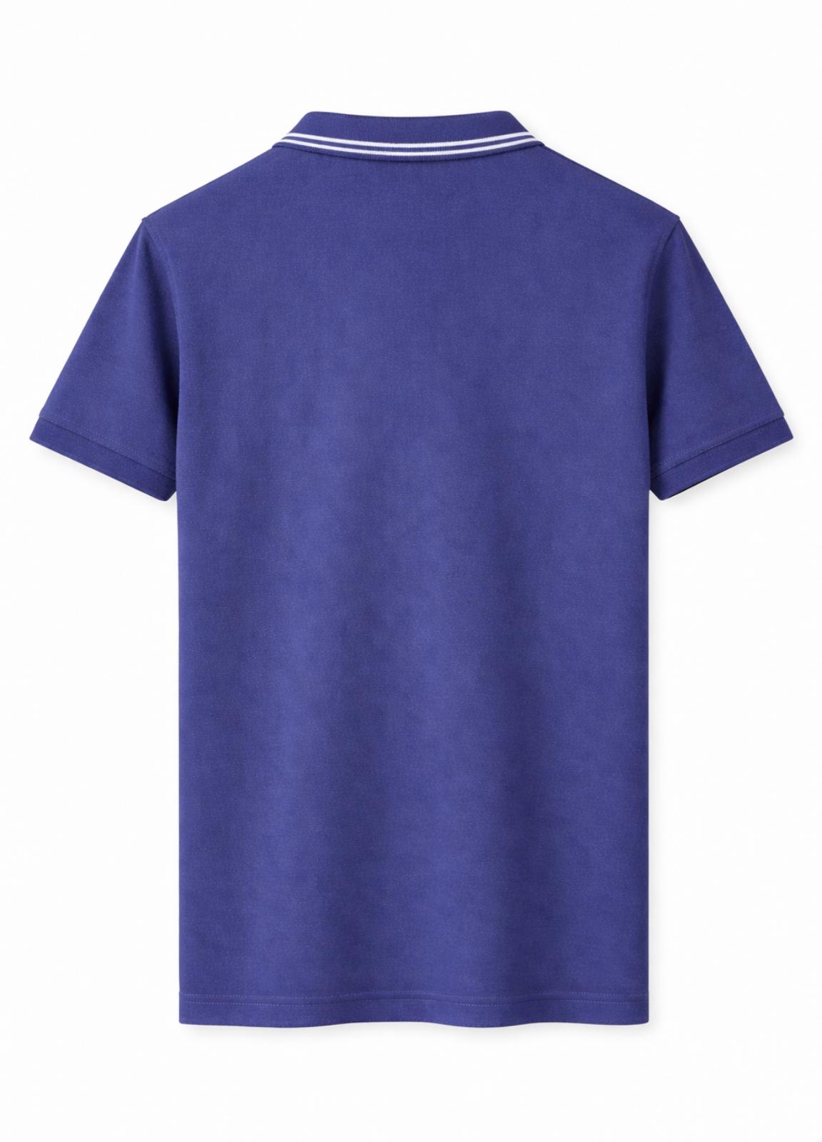 Versace Embroidered Cotton Polo Shirt - Navy