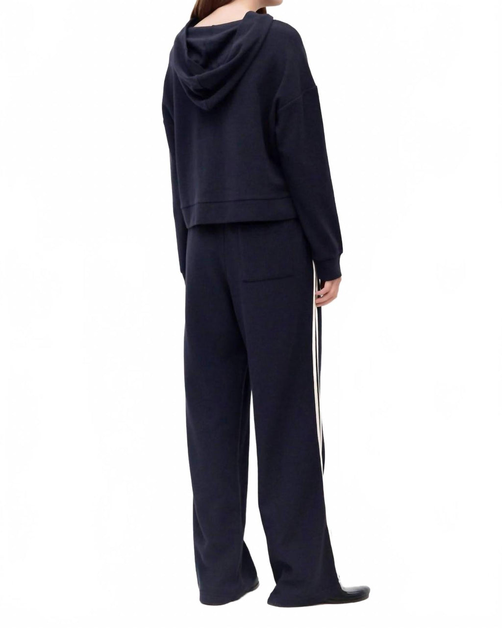 Enzo Long Sleeve Hoodie In Navy