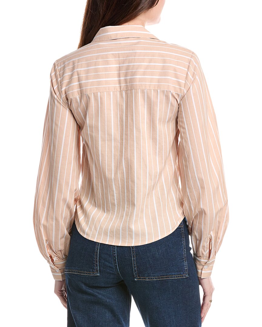 JOE'S Jeans Striped Pleated Dress Shirt