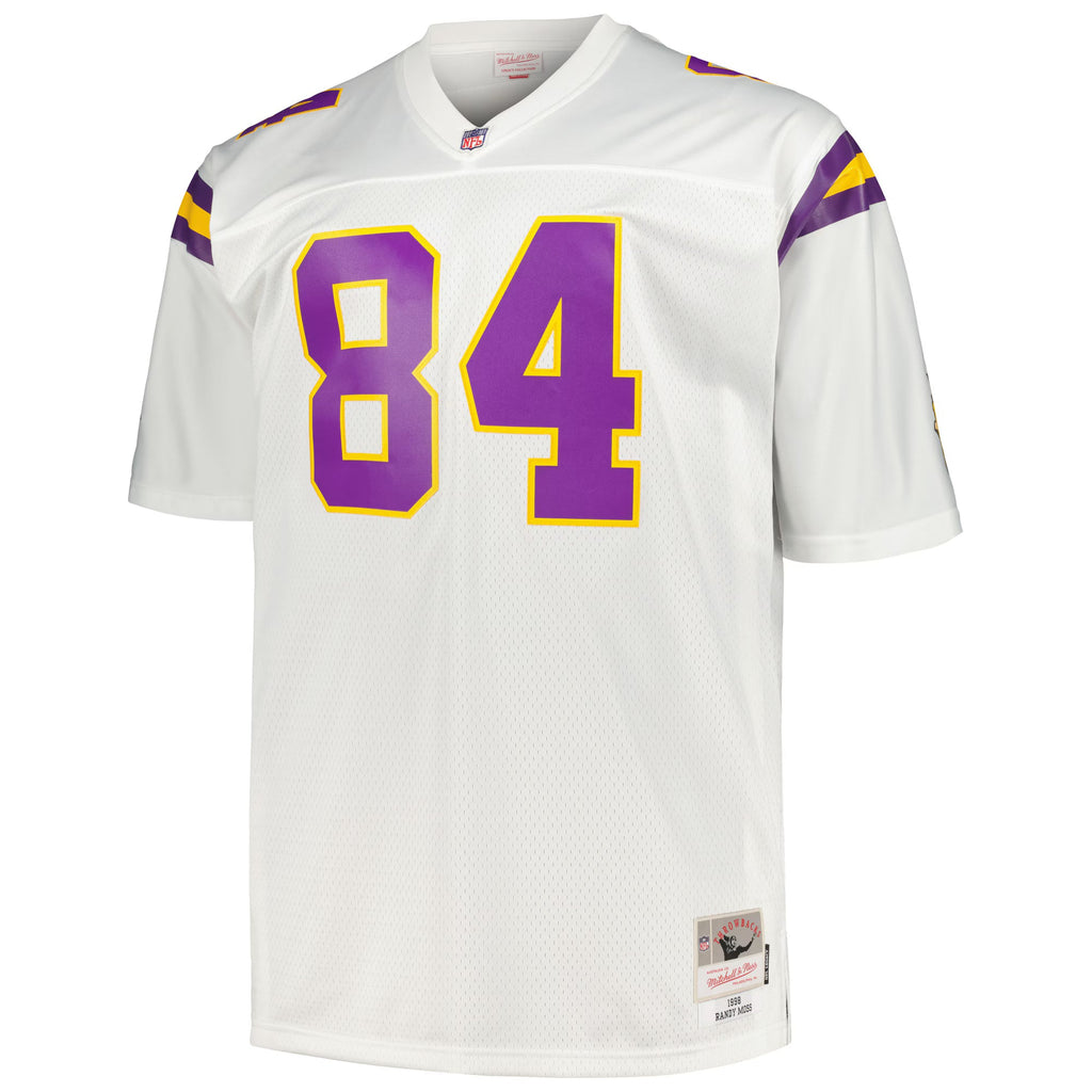 Minnesota Vikings Randy Moss Mitchell & Ness White Big & Tall 1998 Legacy Retired Player Jersey