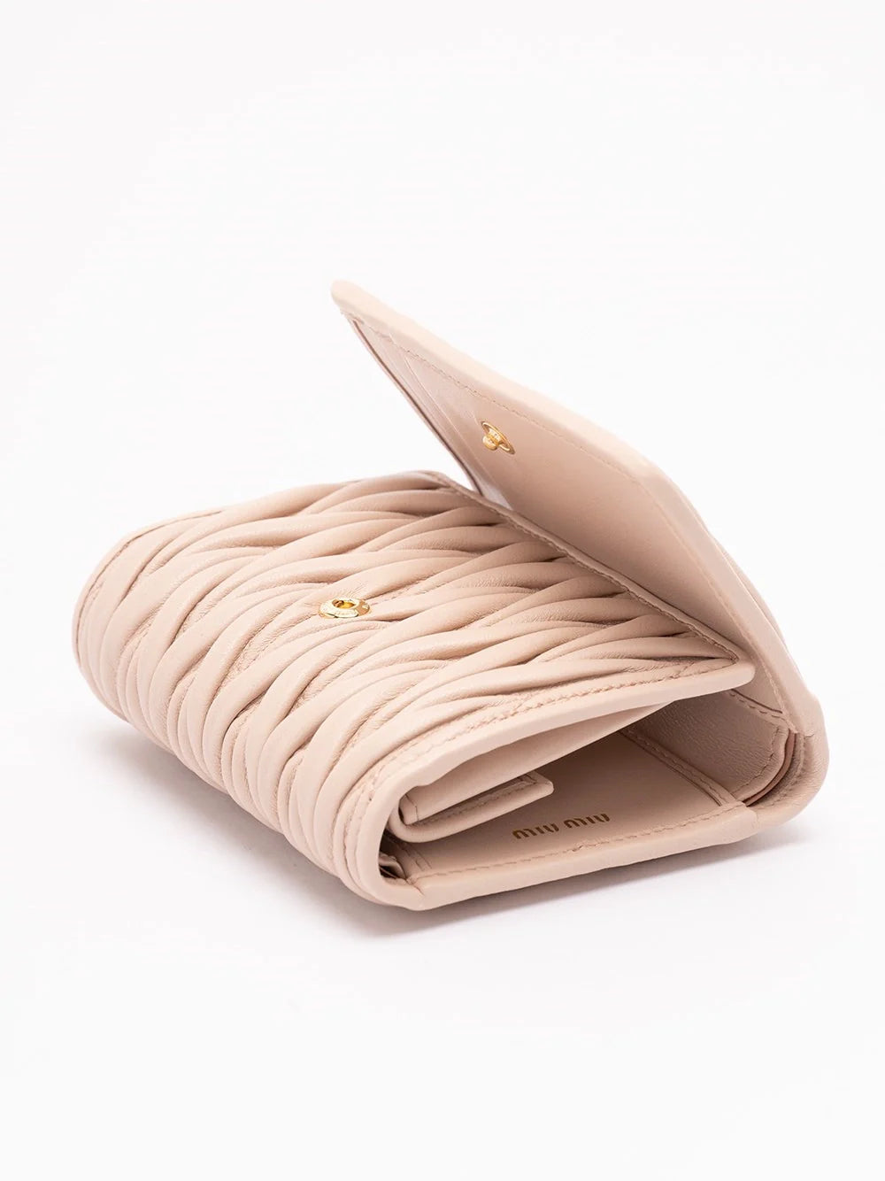 Miu Miu Women Small Matelassé Nappa Leather Wallet