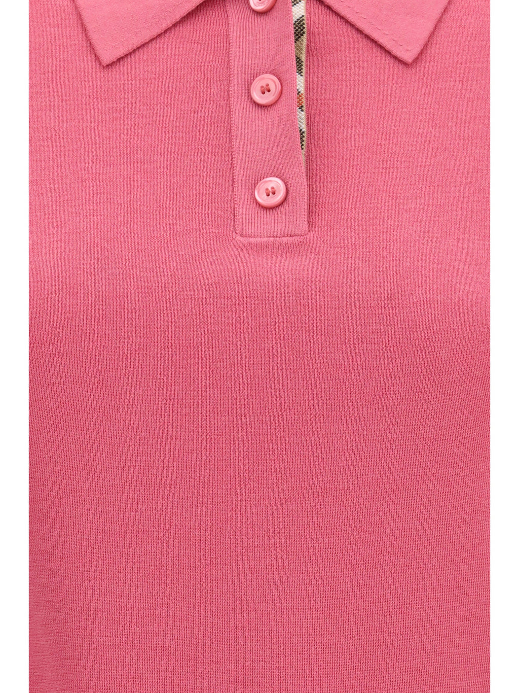 Burberry Women Wool Polo With Check Details