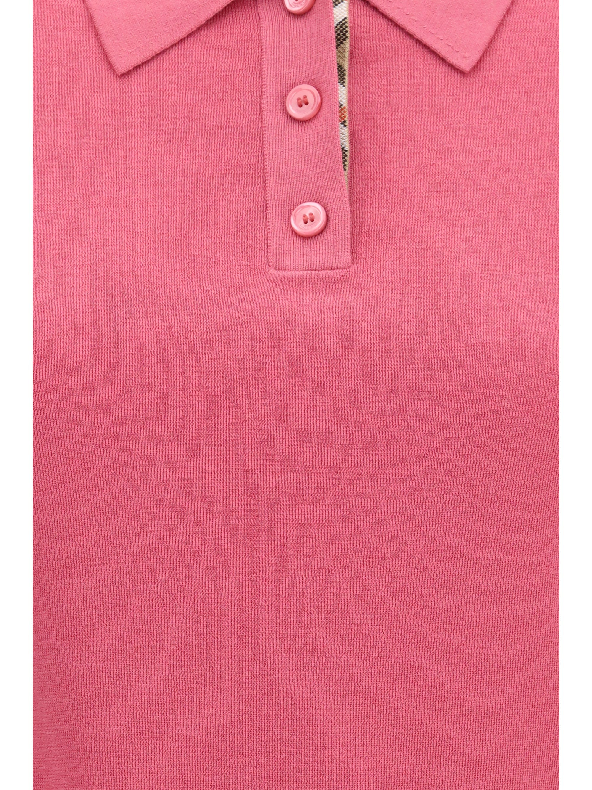 Burberry Women Wool Polo With Check Details