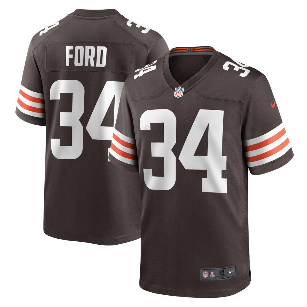 Cleveland Browns Jerome Ford Brown Game Player Jersey