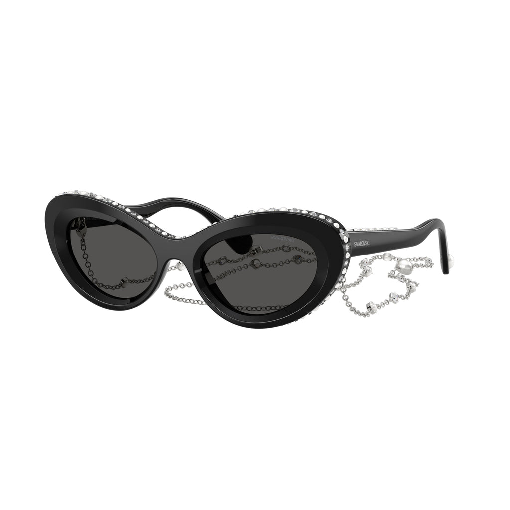 0Sk6061U Cat-Eye Sunglasses with Crystals