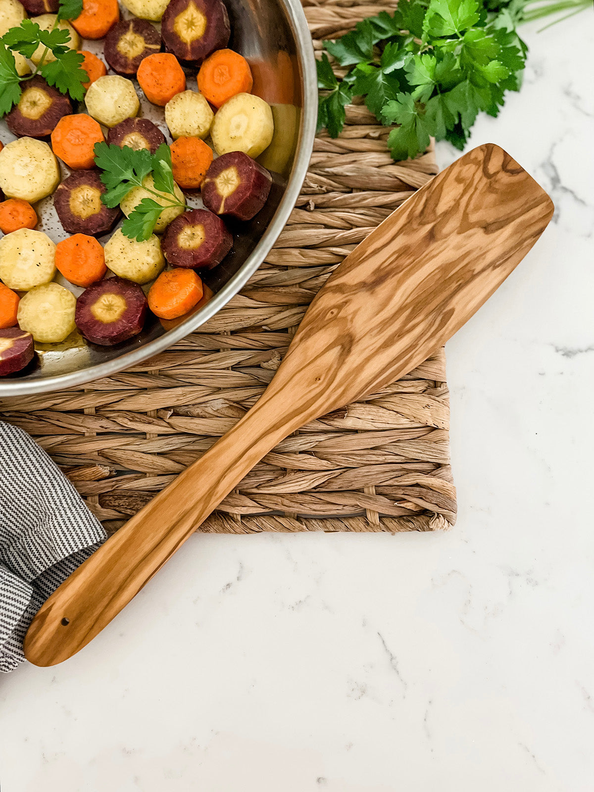 Cilio Toscana Olivewood Wok Turner, 11.8-Inch