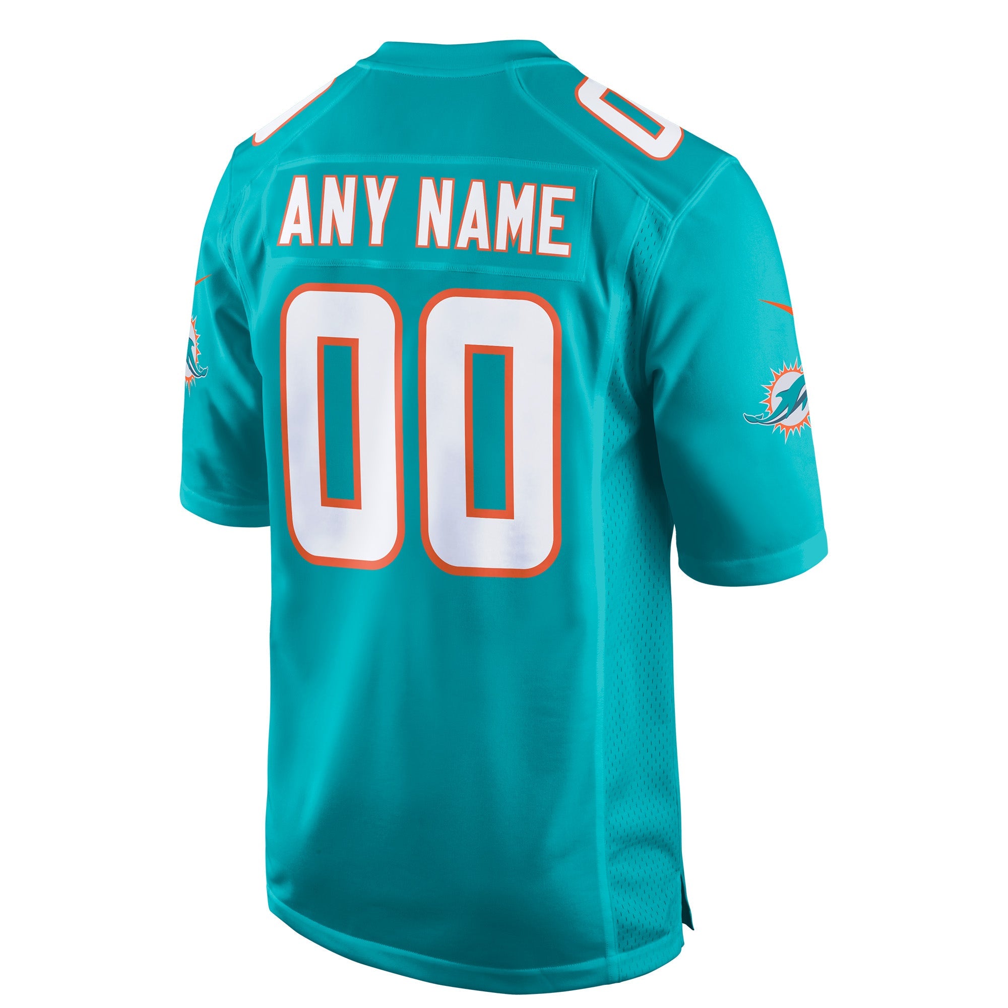 Miami Dolphins Aqua Custom Game Jersey