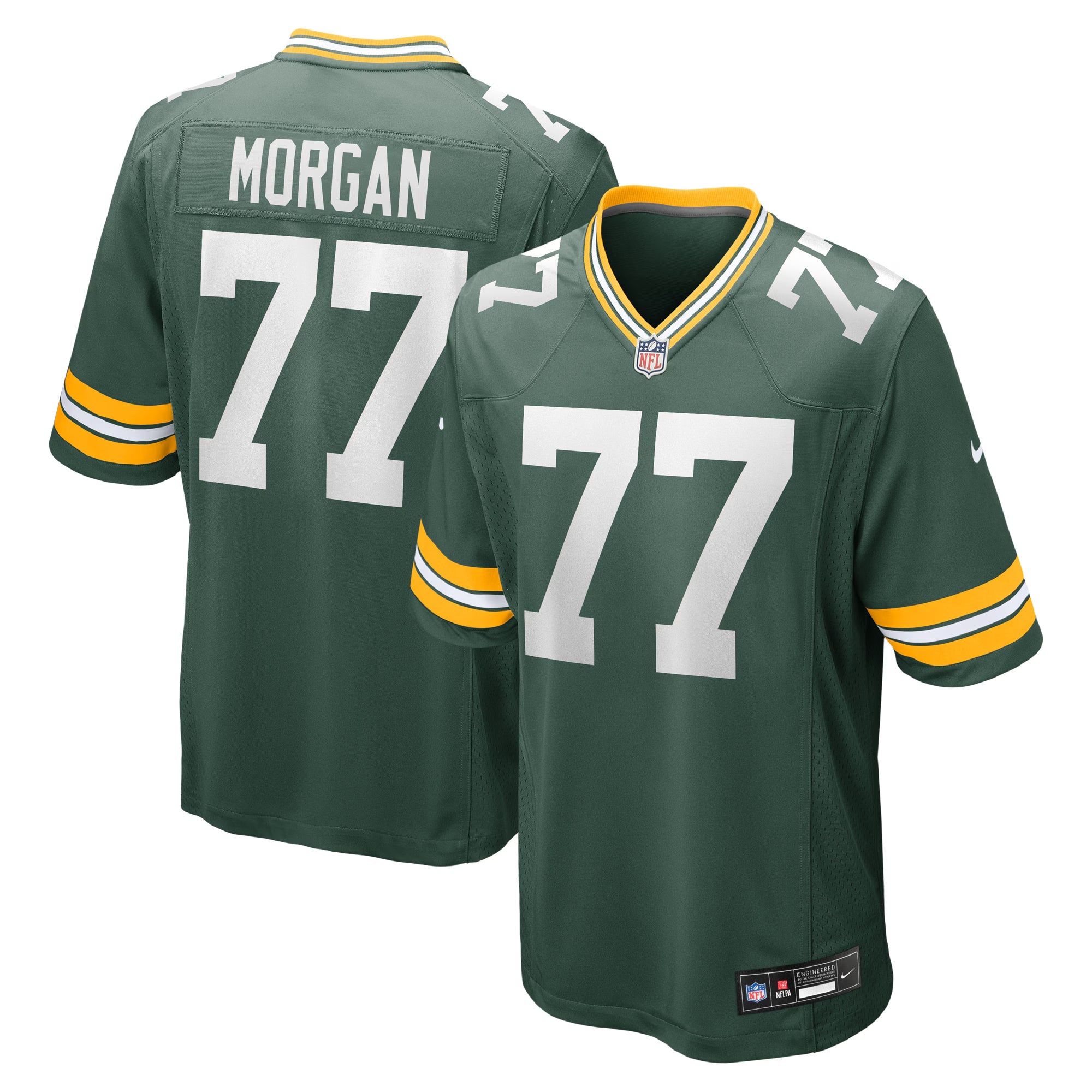 Green Bay Packers Jordan Morgan Green Player Game Jersey