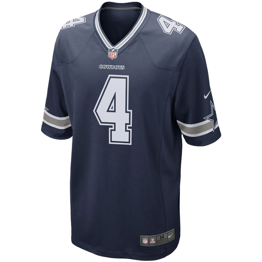 Dallas Cowboys Dak Prescott Navy Game Team Jersey