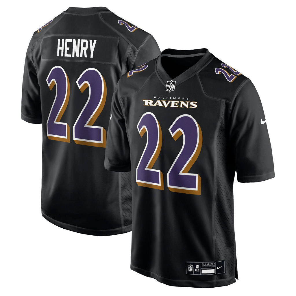 Baltimore Ravens Derrick Henry Carbon Black Fashion Jersey