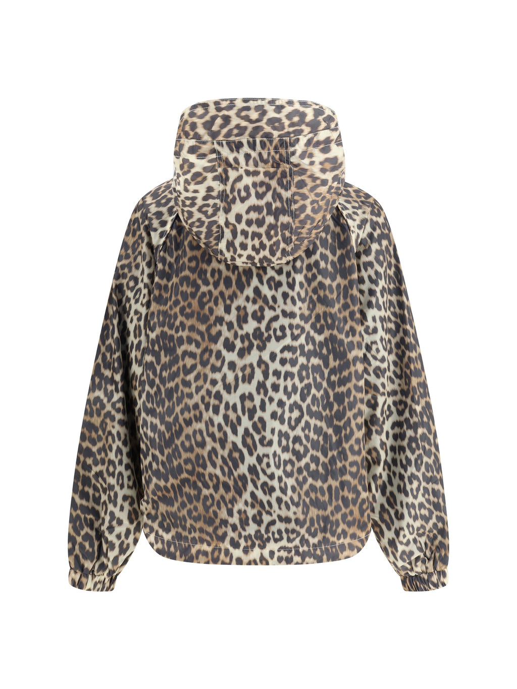 Ganni Women Leopard Raincoat Jacket
