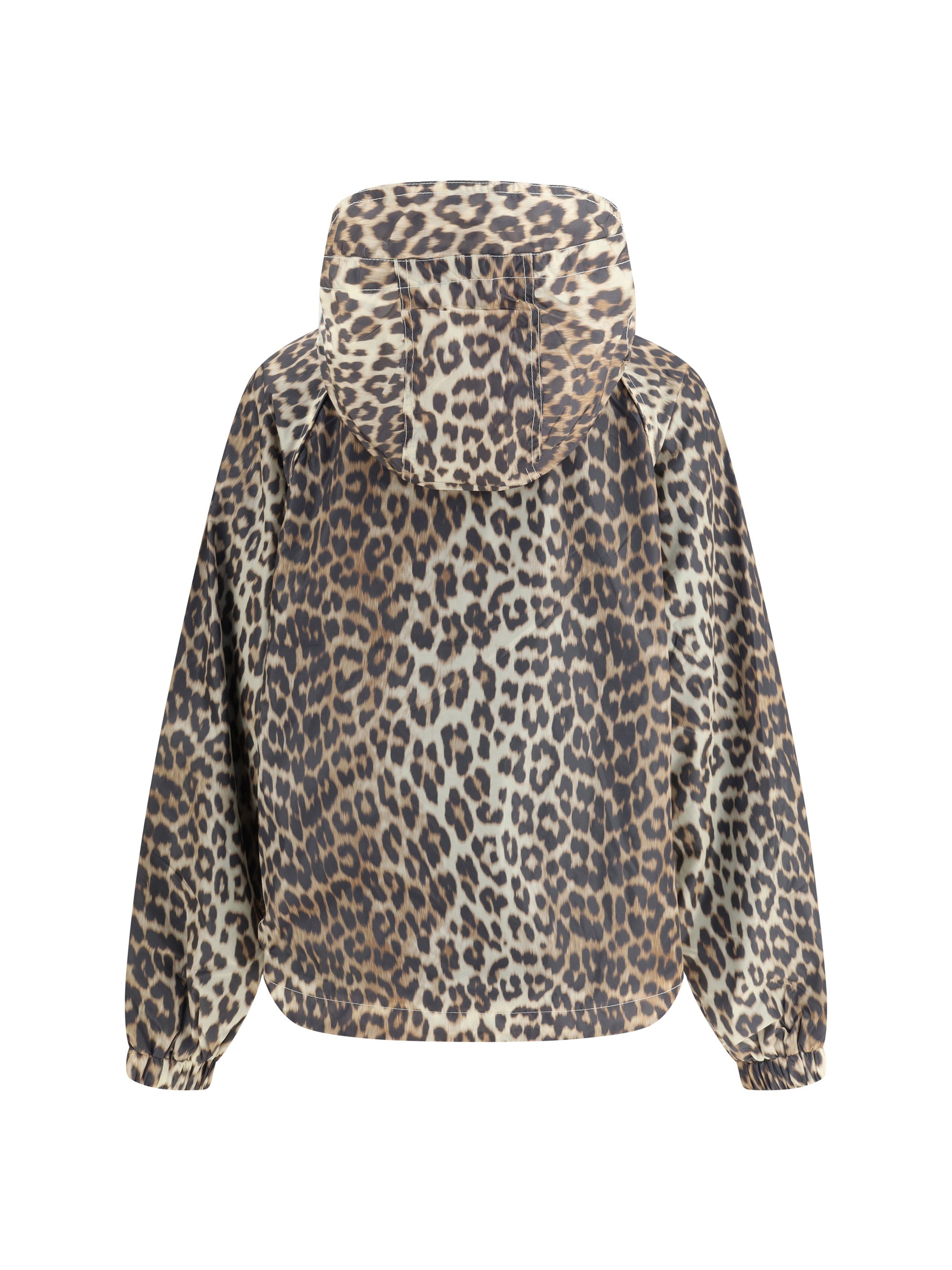 Ganni Women Leopard Raincoat Jacket