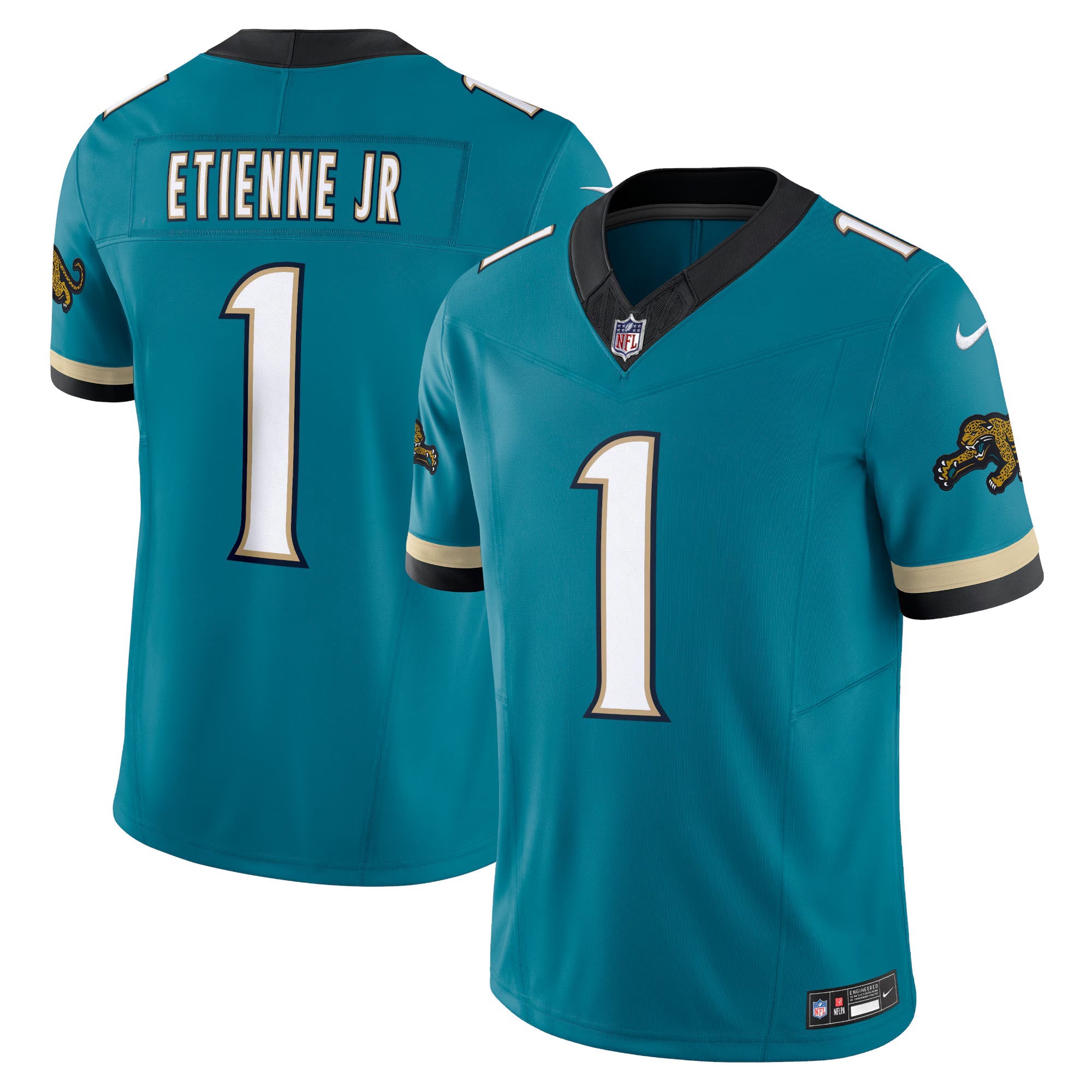 Jacksonville Jaguars Travis Etienne Teal Prowler Throwback Vapor F.U.S.E. Limited Jersey