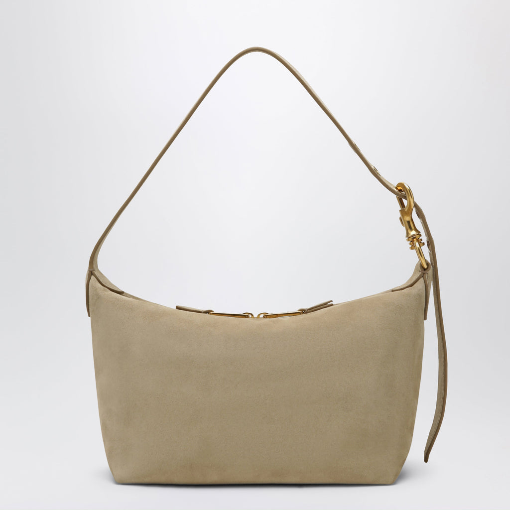 Miu Miu Suede Leather Bowling Bag In Ecru Women