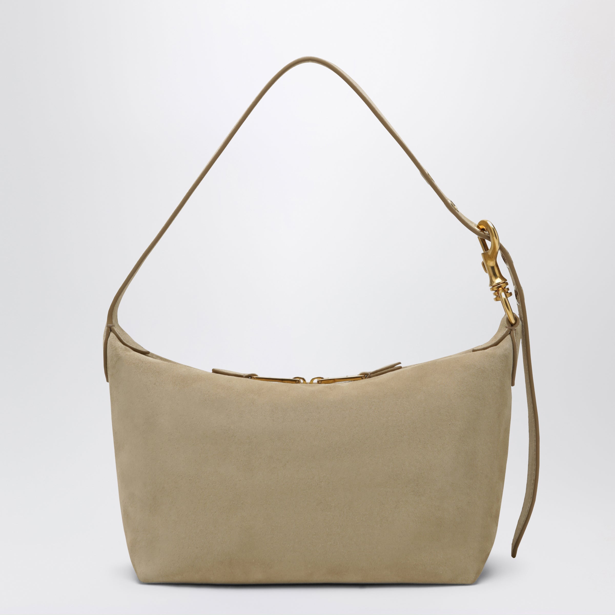 Miu Miu Suede Leather Bowling Bag In Ecru Women