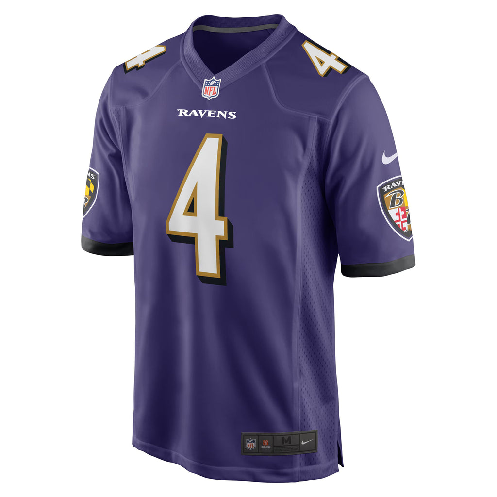 Baltimore Ravens Zay Flowers Purple Game Jersey