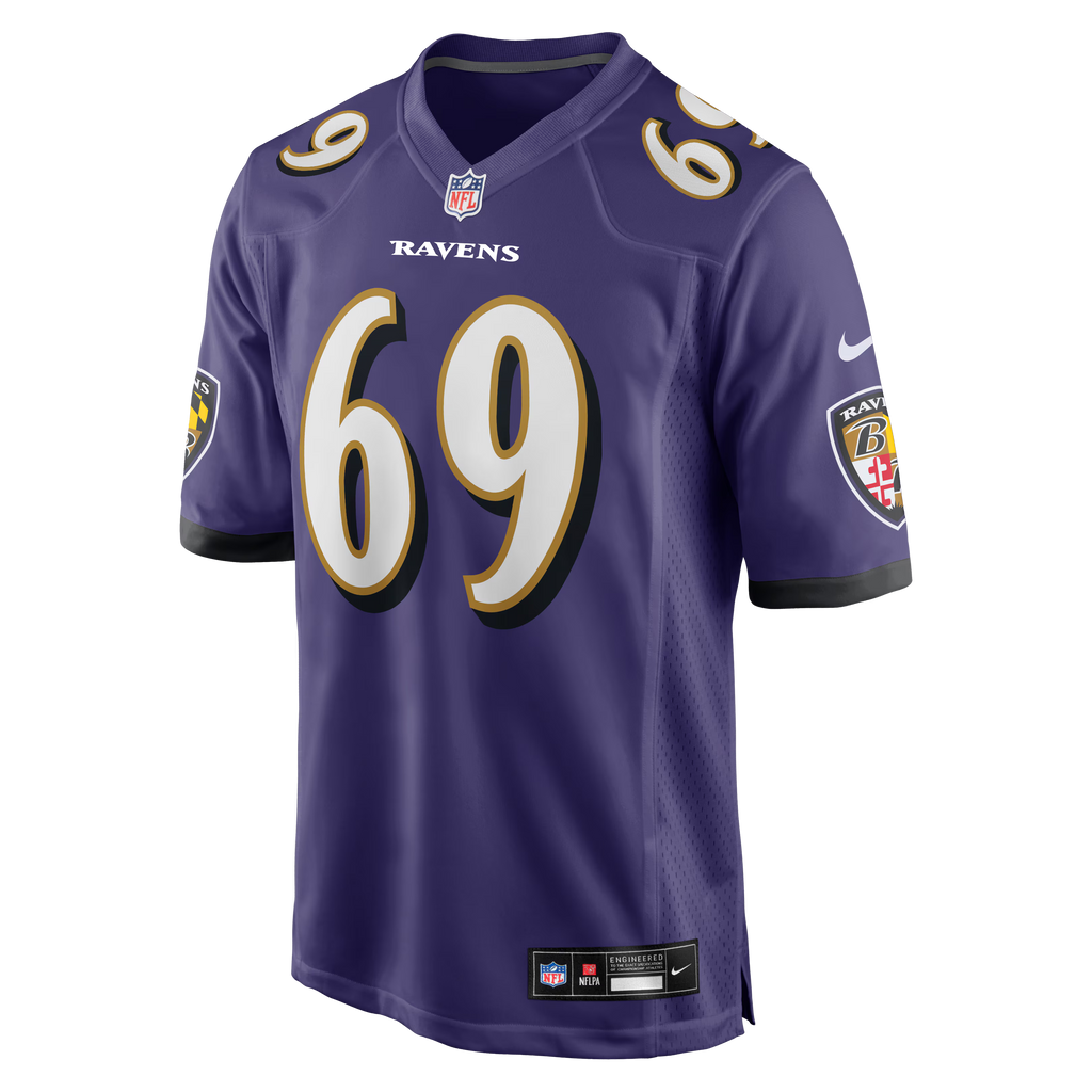 Baltimore Ravens Josh Tupou Purple Team Game Jersey