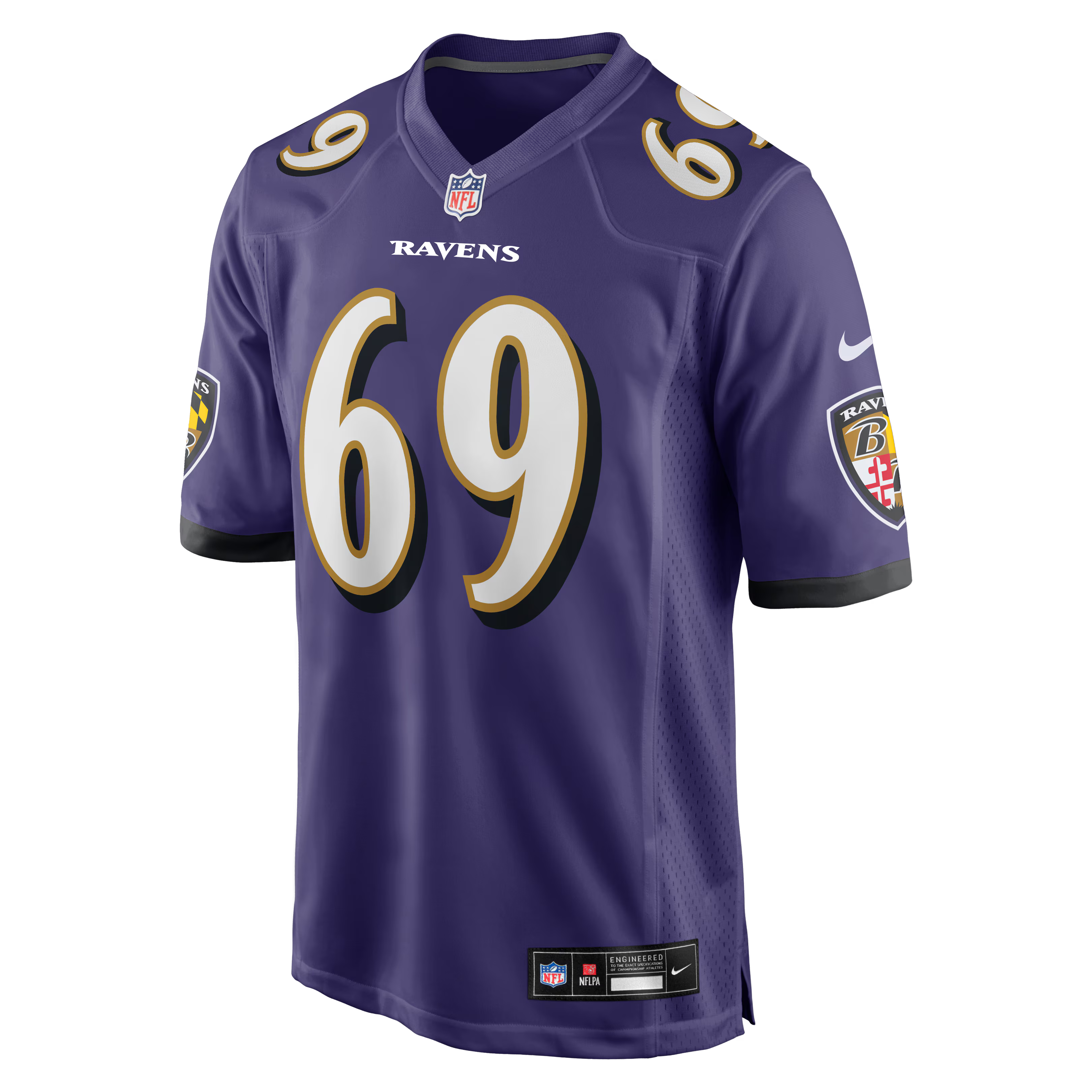 Baltimore Ravens Josh Tupou Purple Team Game Jersey