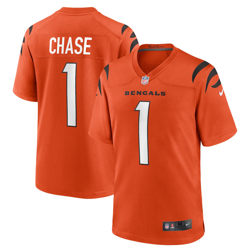 Cincinnati Bengals Ja'Marr Chase Orange Alternate Game Jersey