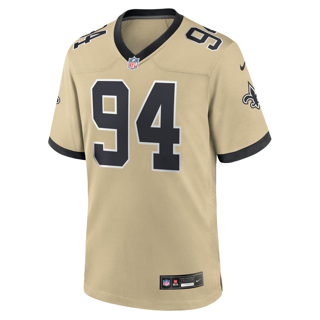 New Orleans Saints Cameron Jordan Gold Gameday Golds Alternate Game Player Jersey