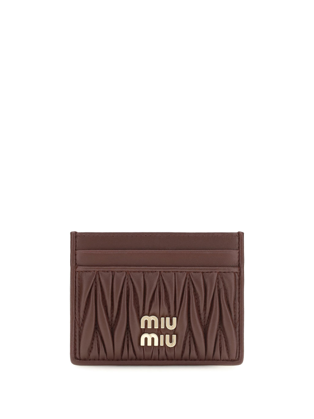 Miu Miu Women Matelassé Nappa Leather Card Holder