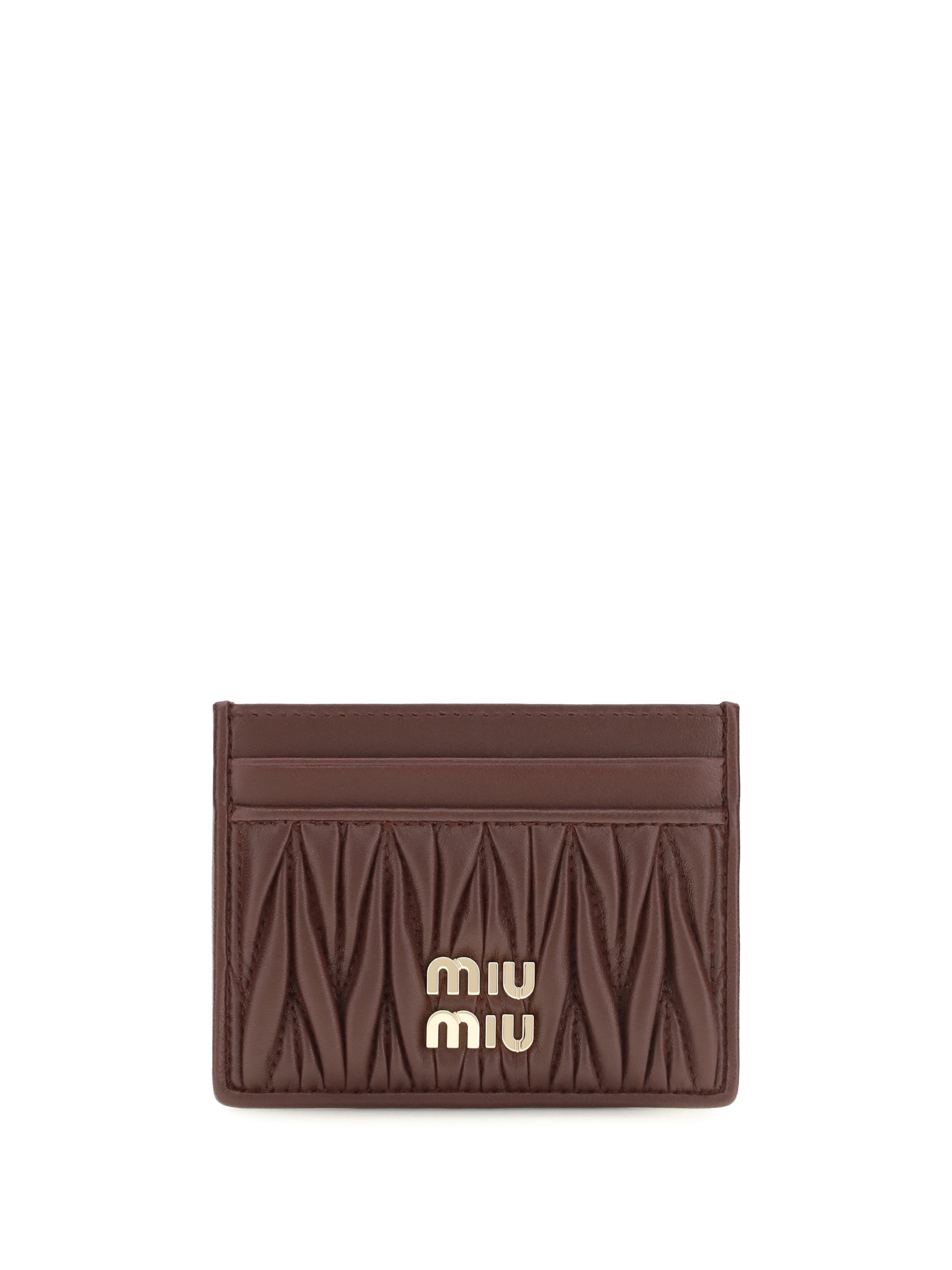 Miu Miu Women Matelassé Nappa Leather Card Holder