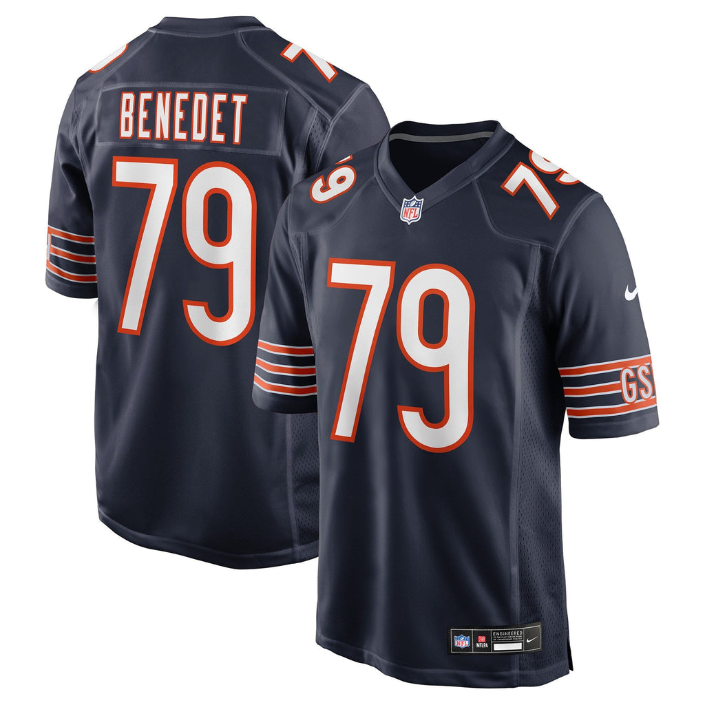 Chicago Bears Theo Benedet Navy Team Game Jersey