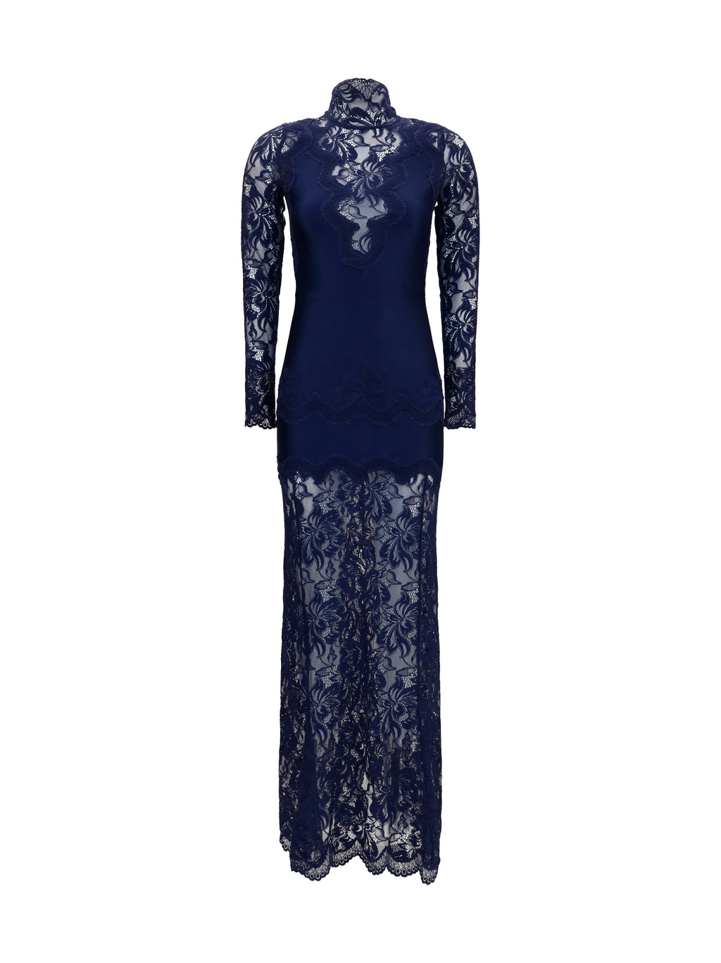 Rabanne Women Long Lace And Jersey Dress