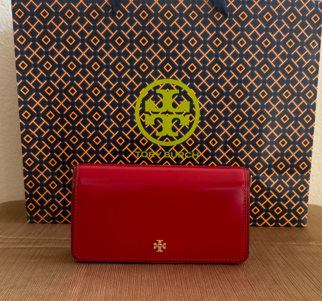 NWT Tory Burch Emerson Patent Leather Mini Crossbody Bag/Clutch
