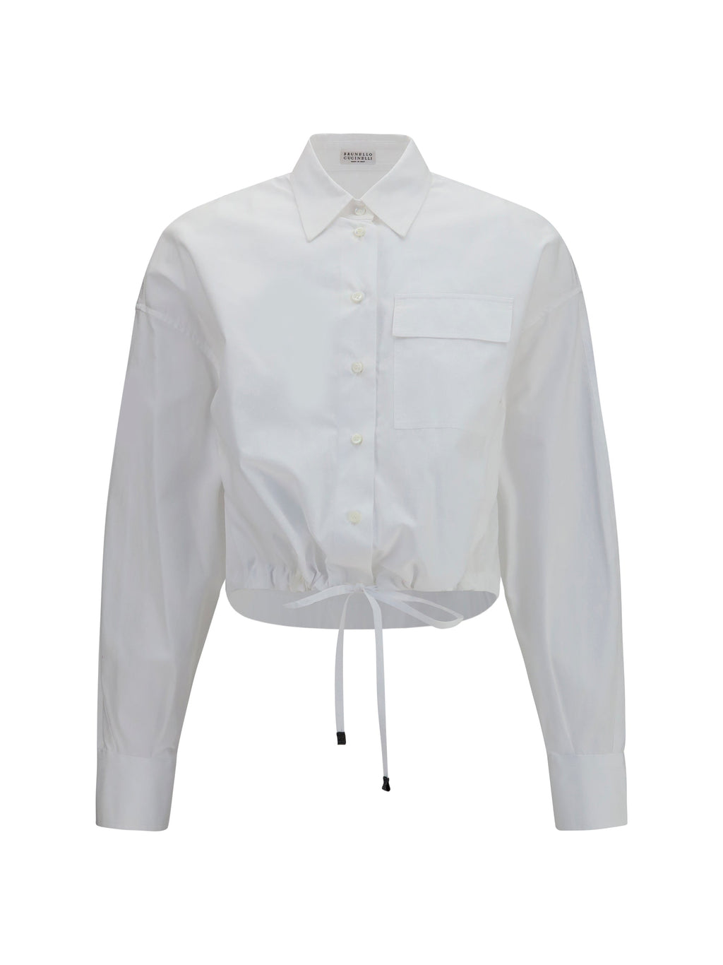Brunello Cucinelli Women Cotton Shirt With Drawstring Waist